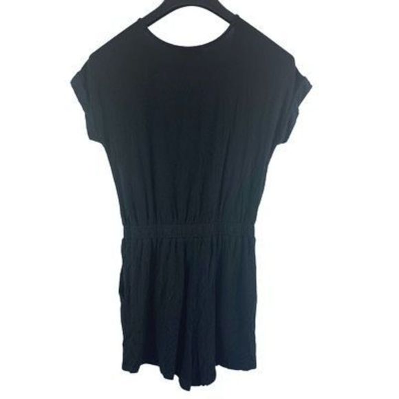 Z Supply Women’s Size Extra Small Black Rayon Stretch V Neck Elastic Waist Rompe - Picture 5 of 16